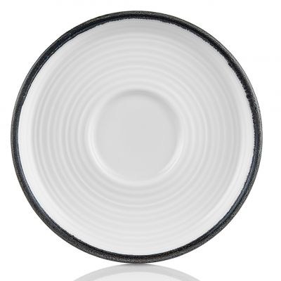 HL-BLA-SM-01-CT Блюдце 15 см під чашку 220 мл, декор "Black", серія "Helix"