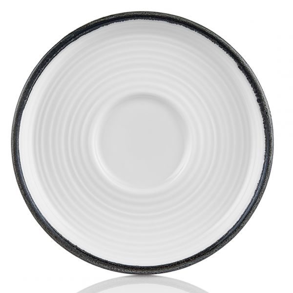 HL-BLA-SM-01-CT Блюдце 15 см під чашку 220 мл, декор "Black", серія "Helix"