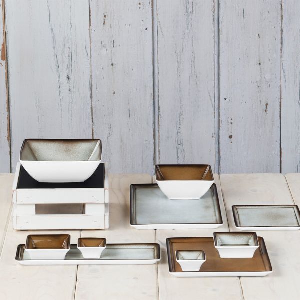 736159-57124 Салатник квадратний 20*20*7 см колір Grau серія "Fantastic"