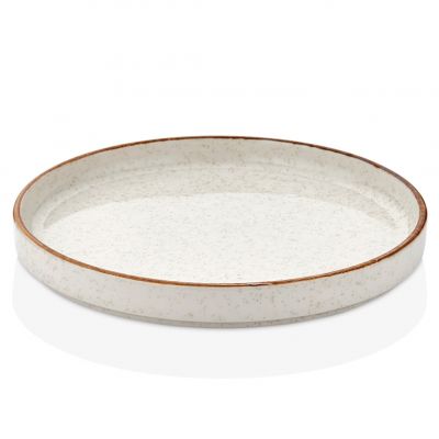 EF-DS-HL-27-RD Тарілка кругла з бортом 90° 27 см, декор Dust, серія "Effect"