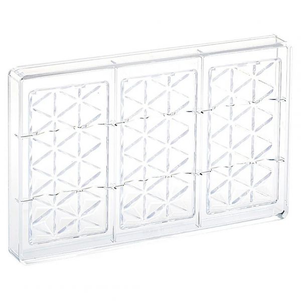 21MA2009 Форма для шоколаду "Pyramid" 138x72 мм h 11 мм (3 шт) - 80 г