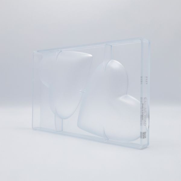 2121 CW Форма для шоколаду "велике серце" 145x126 мм h20 мм, 2 шт. - 305 г