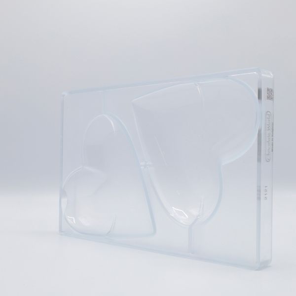 2121 CW Форма для шоколаду "велике серце" 145x126 мм h20 мм, 2 шт. - 305 г