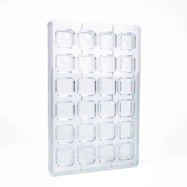 21MA1078 Форма для шоколаду "Love you" 28x28  мм, h 14 мм (24 шт) - 11,5 г