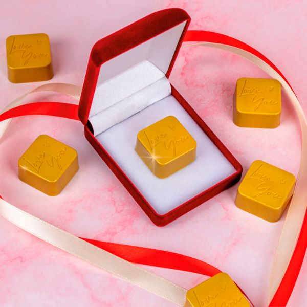 MA1078 Форма для шоколаду "Love You" 28x28  мм, h 14 мм (24 шт) - 11,5 г