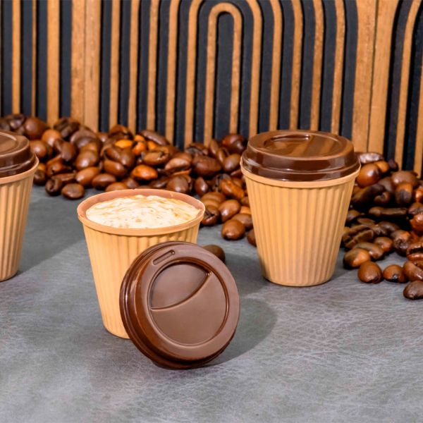 MA1073 Набір форм 2 шт для шоколаду "Barista" - cтакан: ø 35 мм, h 35 мм (18 шт) - 8 г: кришка: ø 35