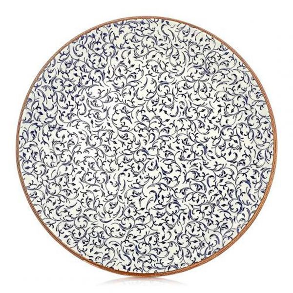 TN-EA-ZT-21-DZ Тарілка кругла 21 см, декор Edera, серія "Tinta"