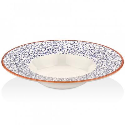 TN-EA-GT-25-CK Тарілка для пасти з прямим бортом 25 см (400 мл), декор Edera, серія "Tinta"