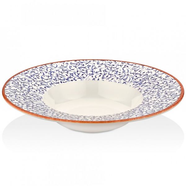 TN-EA-GT-25-CK Тарілка для пасти з прямим бортом 25 см (400 мл), декор Edera, серія "Tinta"