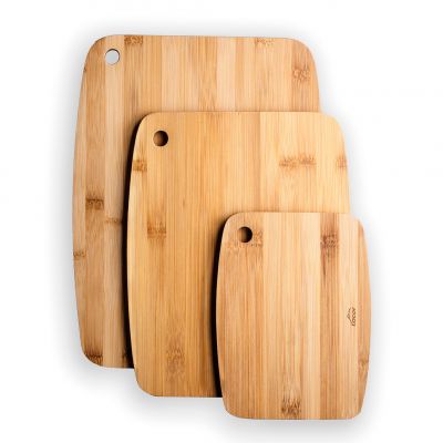 60523 Набір бамбукових обробних  дошок (3 шт) 20x15 см, 28x22 см, 33x25 см