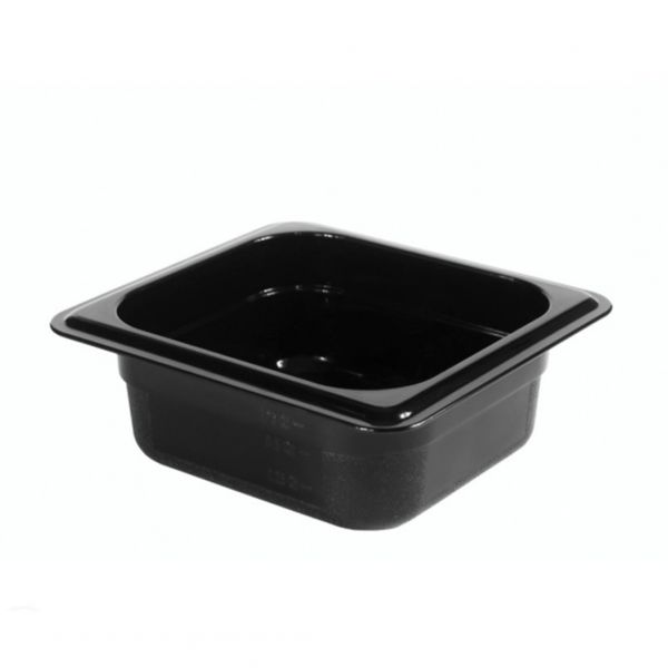 261665 Гастроємність з полікарбонату 1/6, 176х162 мм h 65 мм, чорна 1,1 л серія "Bestkeep"
