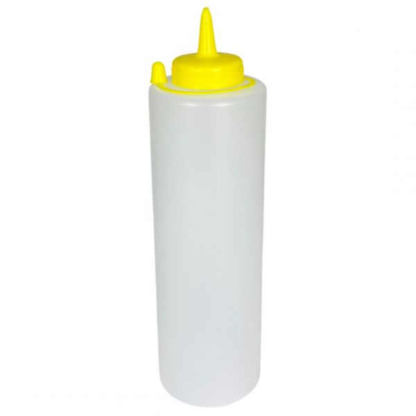 517205 Пляшка для соусу 720мл, прозора з жовтою кришкою