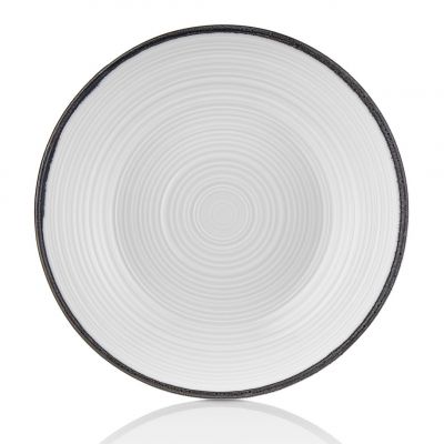 HL-BLA-FL-23-CK Тарілка глибока 23 см (1000 мл),  декор "Black", серія "Helix"