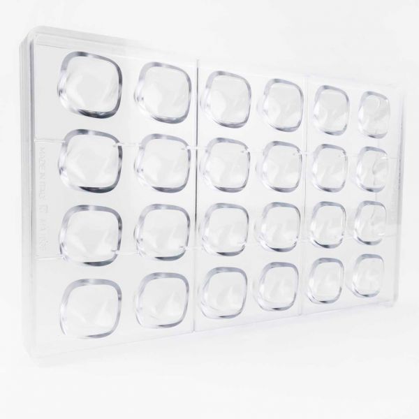 21MA1085 Форма для шоколаду "Fluid" 27,5 x 27,5 h 17 мм (24 шт) - 10 г