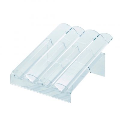 80DM5601 Підставка для макаронс d 45 мм на 4 відділення прозора, 27х33 h 14,5 см