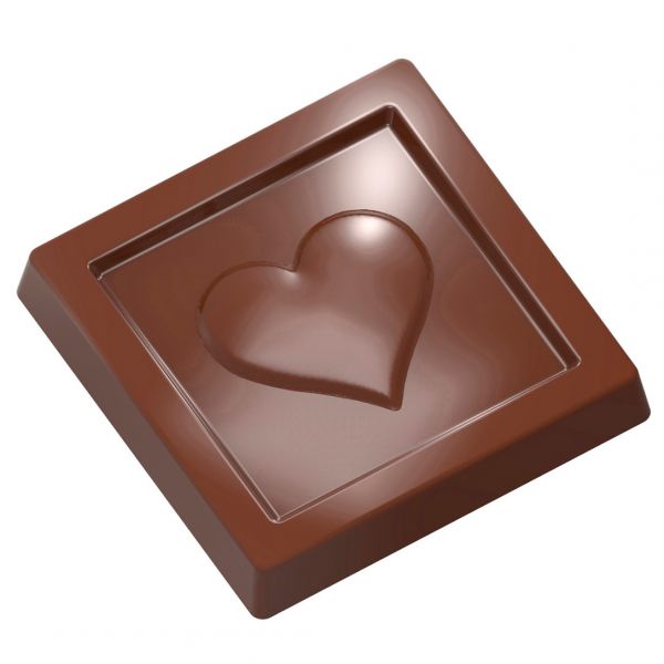 1959 CW Форма для шоколаду "Серце" 31,9x31,9x5 мм, 3х7 шт.- 5,2 г