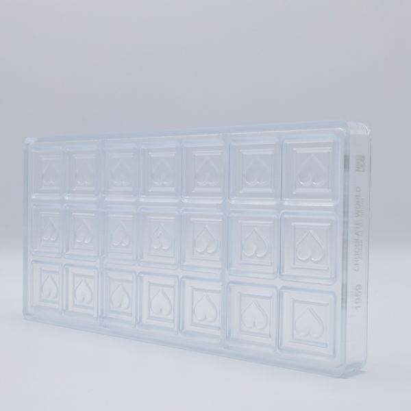 1959 CW Форма для шоколаду "Серце" 31,9x31,9x5 мм, 3х7 шт.- 5,2 г