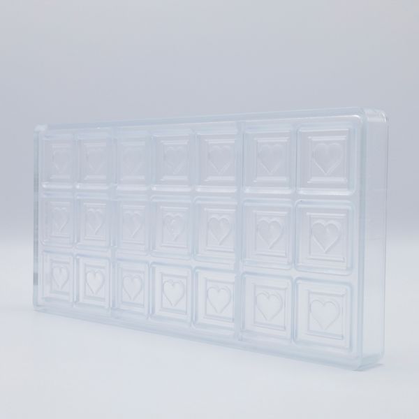 1959 CW Форма для шоколаду "Серце" 31,9x31,9x5 мм, 3х7 шт.- 5,2 г