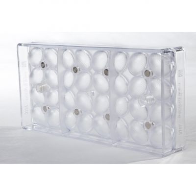 3757 CW Форма для шоколаду "Смугасте яйце" 30х22х11 мм, 4х8, 4 г