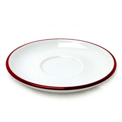 36115 Блюдце cappuccino, cappuccino large 14,5 см Pennellessa Red rims для серій "Verona", "Torino"