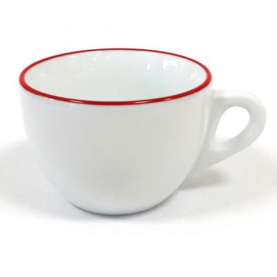 35199 Чашка cappuccino large 260 мл Pennellessa Red rims серія "Verona Millecolori"