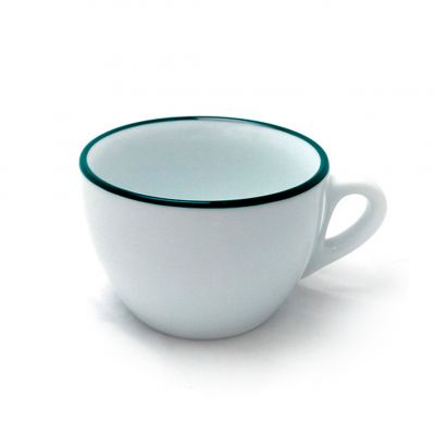 38206 Чашка cappuccino 180 мл Pennellessa Green rims серія "Verona Millecolori"