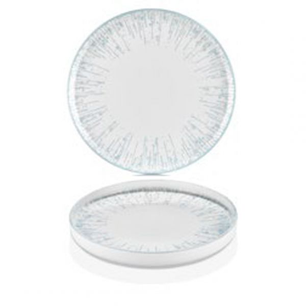 GCL-HL-25-RD Тарілка кругла рельєфна з бортом 90° 25 см, серія "Glacier"
