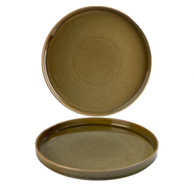 HL-BB-23-RD Тарілка кругла з бортом 90° 23 см, серія "Helix Bamboo"