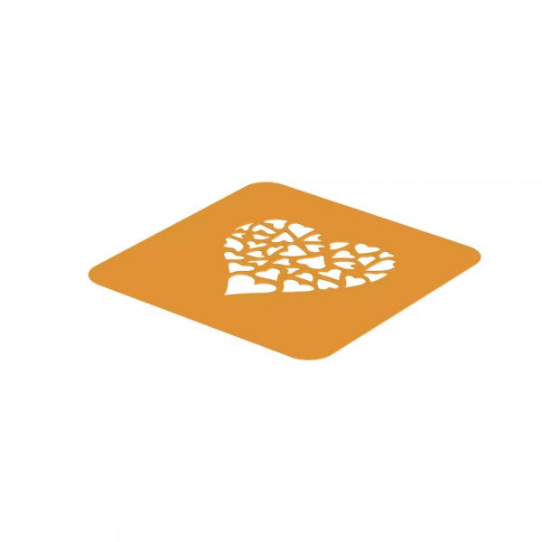 STENCIL AMORE Набір 2  силіконових килимка "Любов" 100x98 h 1 mm