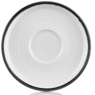 HL-BLA-SM-01-KT Блюдце 12,5 см під чашку 80 мл, декор "Black", серія "Helix"