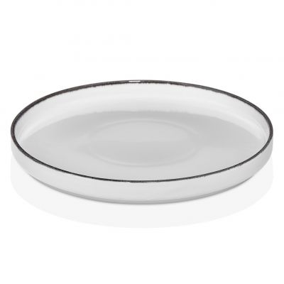 HL-BLA-16-RD Тарілка кругла з бортом 90° 16 см, декор "Black", серія "Helix"