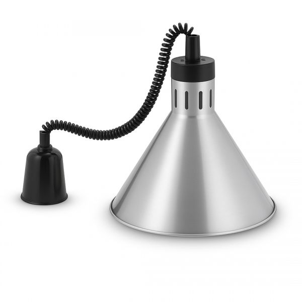 Лампа інфрачервона Hurakan HKN-DL800, 275 мм срібна