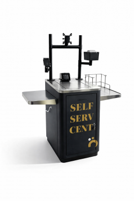 Каса самообслуговування з вбудованою вагою та кронштейнами для техніки