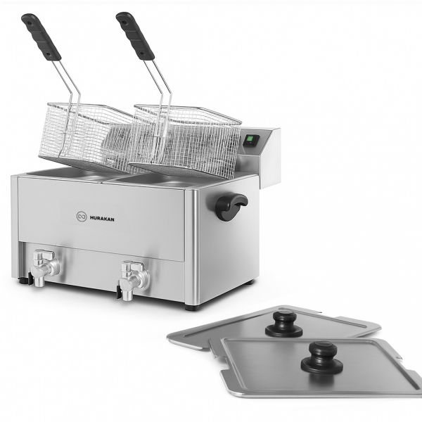 Фритюрниця Hurakan HKN-FT88N подвійна з краном 8+8 л