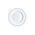 Тарілка кругла з бортом Alt Porcelain, біла з синім краєм 25 см