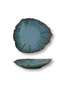 Блюдо трикутне серія Oazis, Summer Rain+Walnut 33х31 см Блюдо трикутне серія Oazis, Summer Rain+Walnut 33х31 см