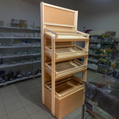 Дерев’яні хлібні стелажі з задніми стінками 1000х400х2000 мм Дерев’яні хлібні стелажі з задніми стінками 1000х400х2000 мм