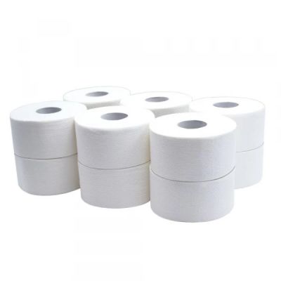 Туалетний папір в рулоні JUMBO, білий,  целюлоза, двошаровий Туалетний папір в рулоні JUMBO, білий,  целюлоза, двошаровий