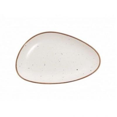 Тарілка овальна біла в крапку 33 см Sahara Тарілка овальна біла в крапку 33 см Sahara