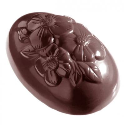 Форма для шоколаду полікарбонатна Яйце з квіткою Анемона 175 мм Chocolate World