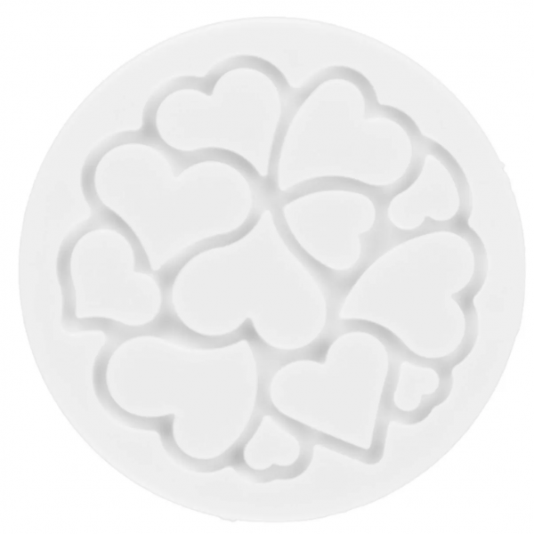 Силіконовий килимок для декору Міні Серце 6 шт х 2 мл Silikomart