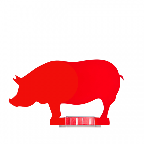 Крейдяна табличка «Свинка» червона