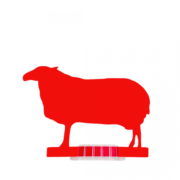 Крейдяна табличка «Вівця» червона