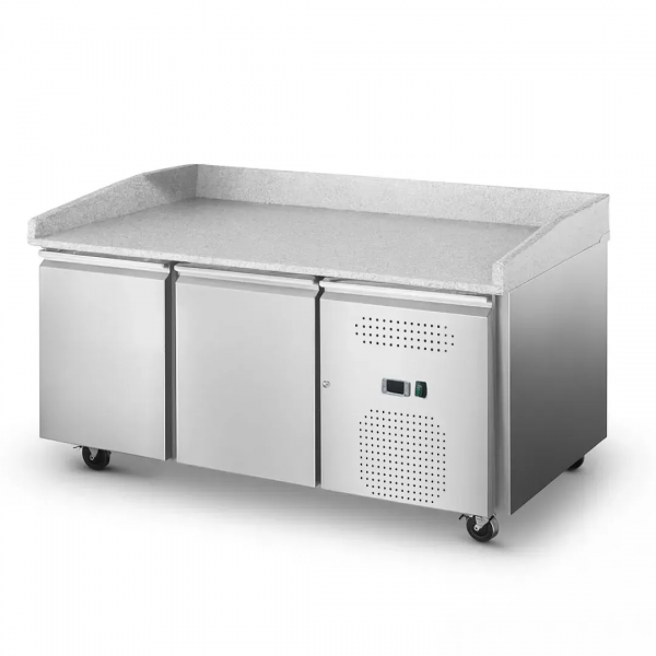 Стіл холодильний Hurakan HKN-GXPZ2GR для піци 2-дверний з гран. пов.