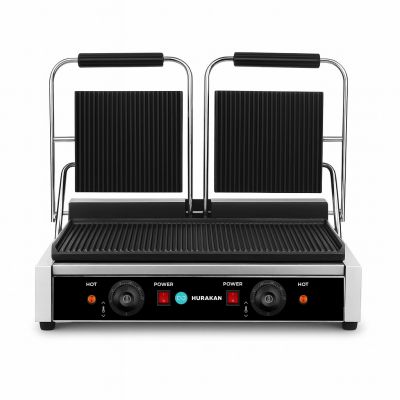 Гриль контактний Hurakan HKN-PE44R подвійний ребро