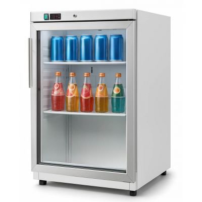 Шафа морозильна барна Hurakan HKN-RFS115VG, скляні розпашні двері