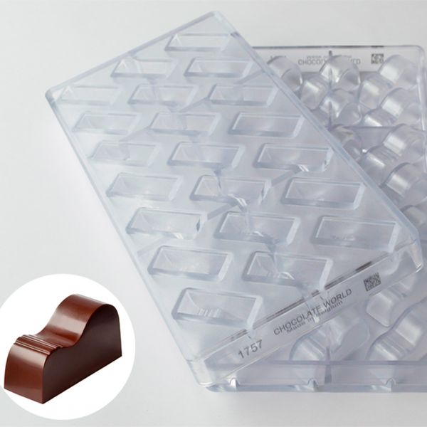 1757 CW Форма для шоколаду "Серджіо Шідомі" 275x135x24 мм, 10 г х 21 шт..