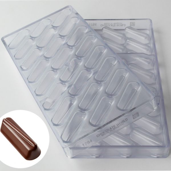 1784 CW Форма для шоколаду "Плітка з лінією" 48х16,5х13,5 мм