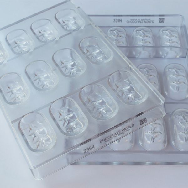 2364 CW Форма для шоколаду "Баунті" 60x29x19 мм, 12 шт. - 27 г