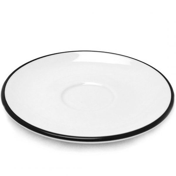 37253 Блюдце espresso 12 см Pennellessa Black rims для серій "Verona", "Torino"